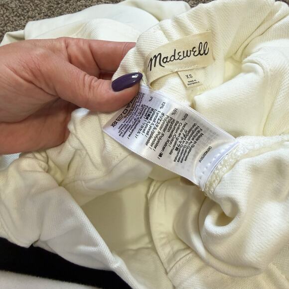 Madewell Cream Elastic Waist Trousers Size XS - Picture 4 of 7